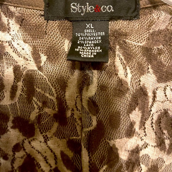 Brown Blazer with Ruched Sleeves - Picture 2 of 3